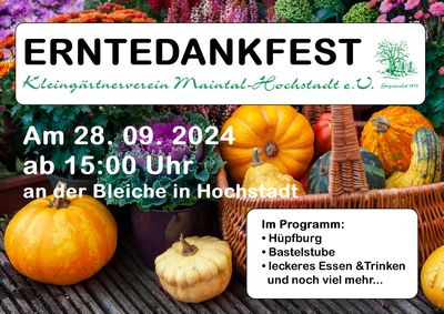 Einladungsplakat zum Erntedankfest